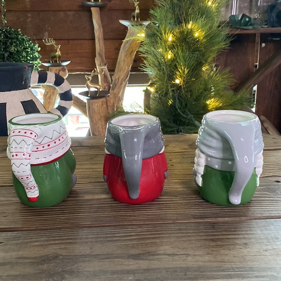 Pottery Barn Cute and Whimsical Gnome Shaped Ceramic Mugs - Set of 3 - Picture 11 of 16